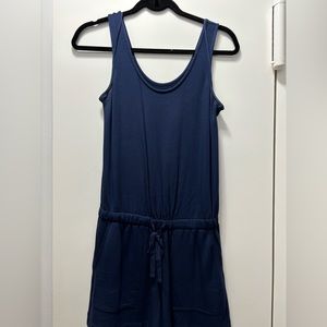 Lou & Grey signature soft navy blue romper. Size XS